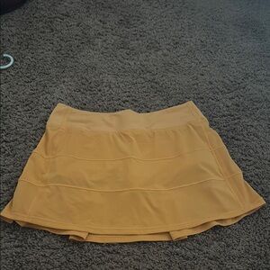 Lululemon Athletica Orange Skater Mini Skirt